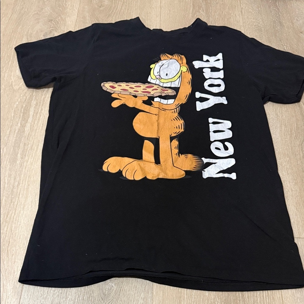 Nickelodeon Garfield Tag Print Tee - Black & White